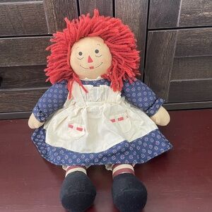 Vintage Raggedy Ann Doll With Original Dress